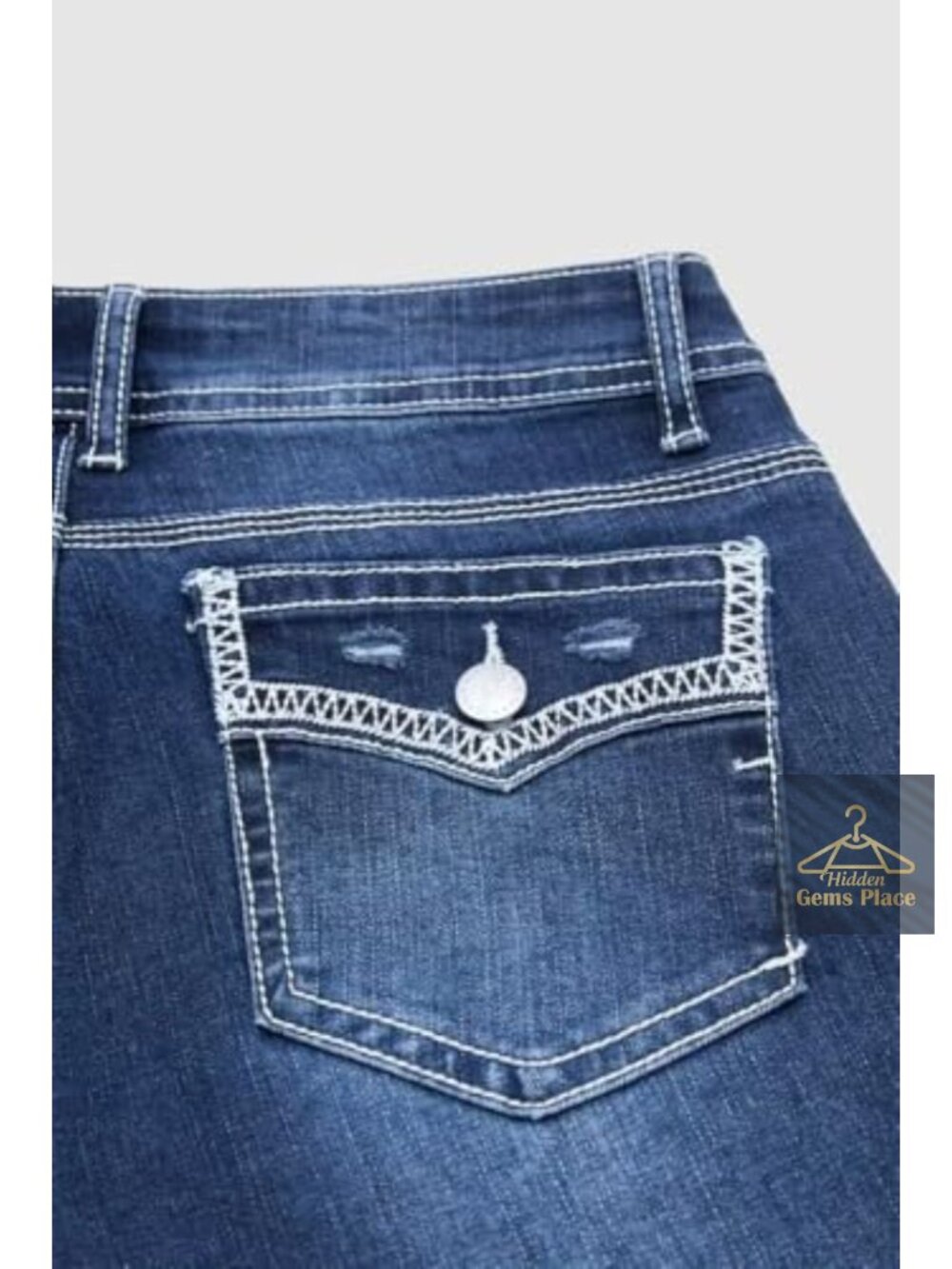 Mid Rise Ripped Curvy Skinny Jeans Stretch Denim - Picture 5 of 6